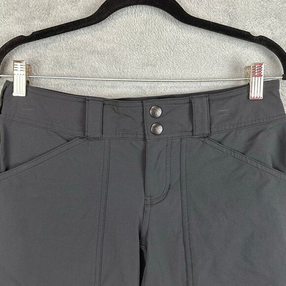 REI Shorts Womens 4 Black Nylon Stretch Pockets Outdoor Hiking Camping Nature - Picture 2 of 13
